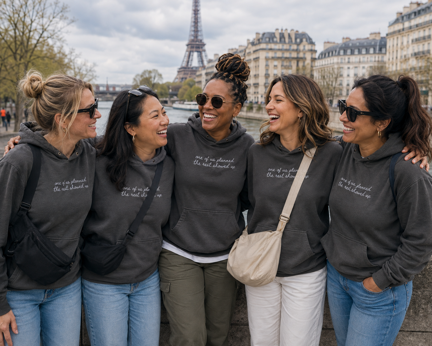 "One of Us Planned The Rest Showed Up" Personalized Travel Truths Hoodie