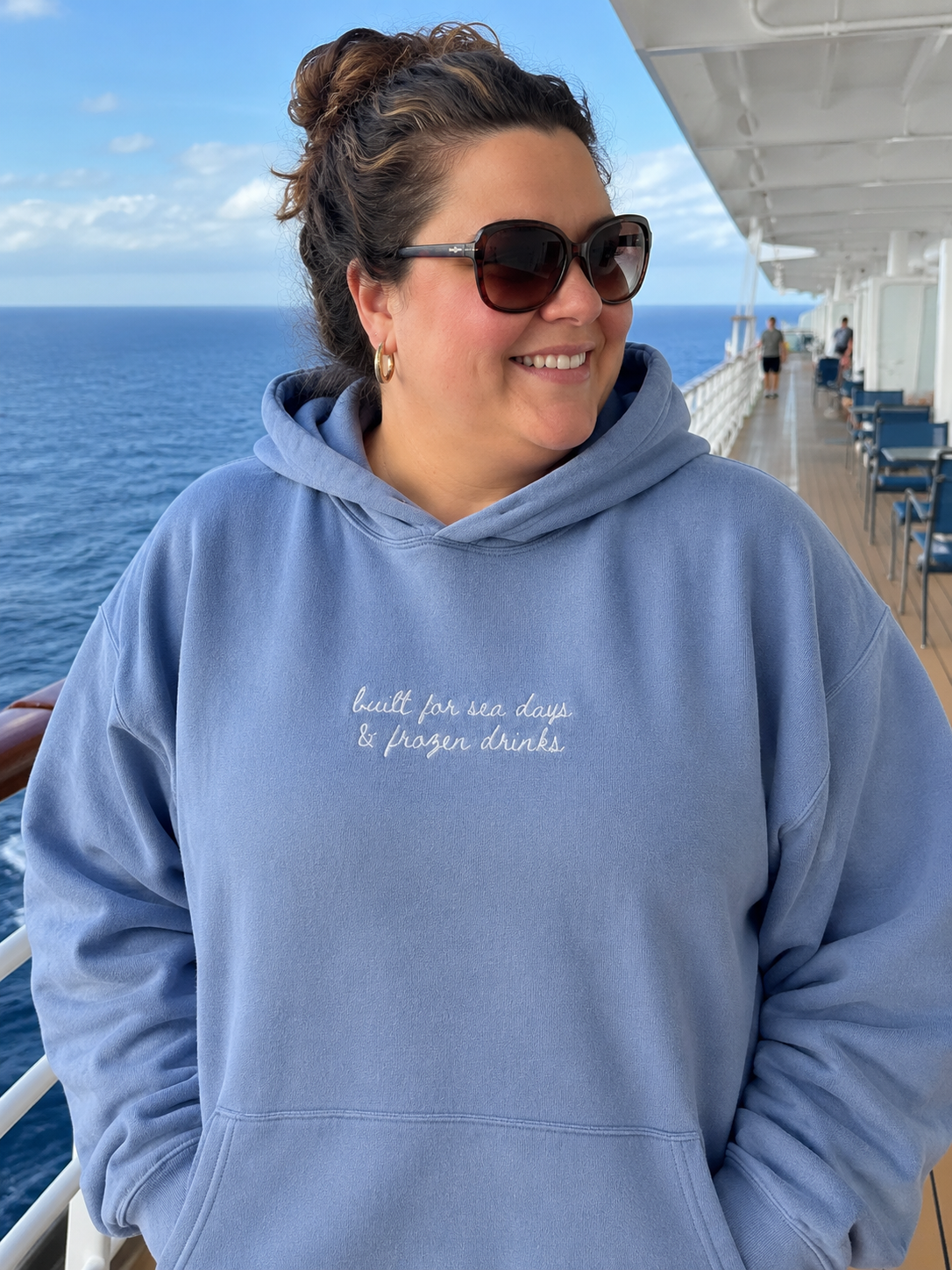 "Built for Sea Days & Frozen Drinks" Personalized Travel Truths Hoodie