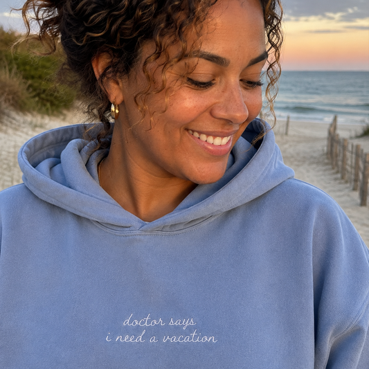 "Doctor Says I Need a Vacation" Personalized Travel Truths Hoodie