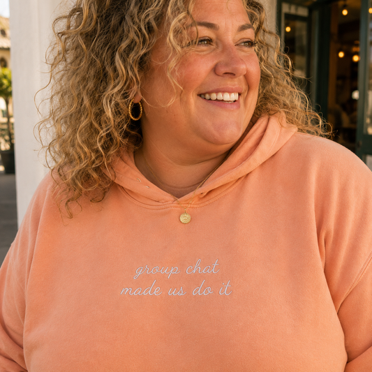 "Group Chat Made Us Do It" Personalized Travel Truth Hoodie