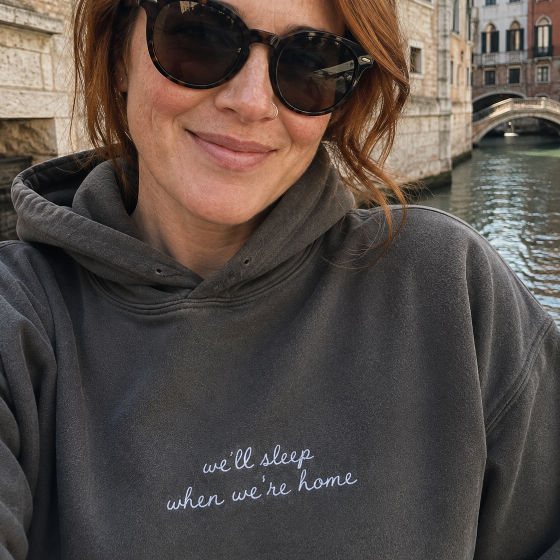 "We'll Sleep When We're Home" Personalized Travel Truths Hoodie