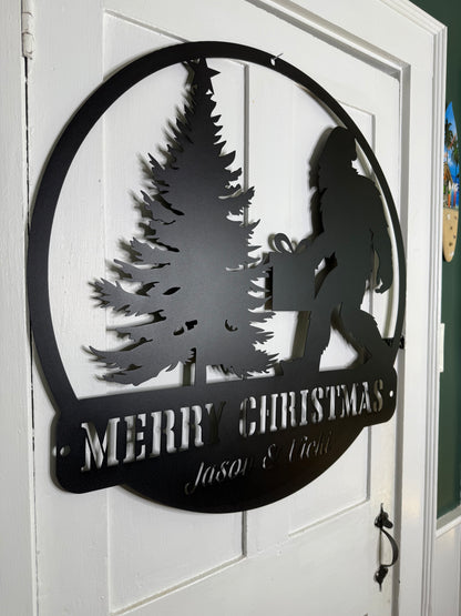 Sasquatch Santa Christmas Card Display