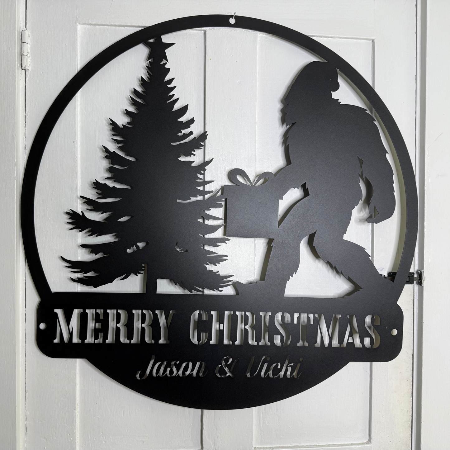 Sasquatch Santa Christmas Card Display