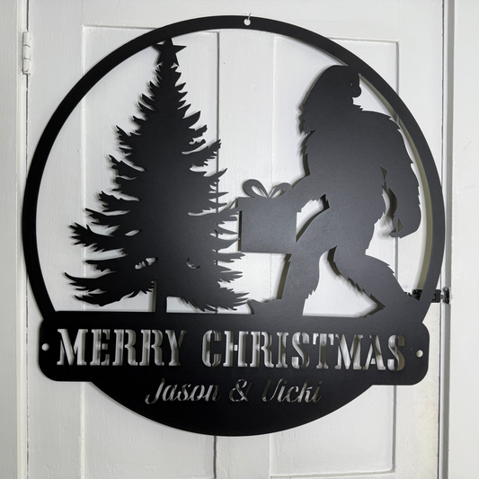 Sasquatch Santa Christmas Card Display