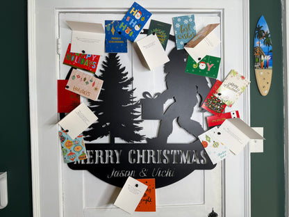 Sasquatch Santa Christmas Card Display