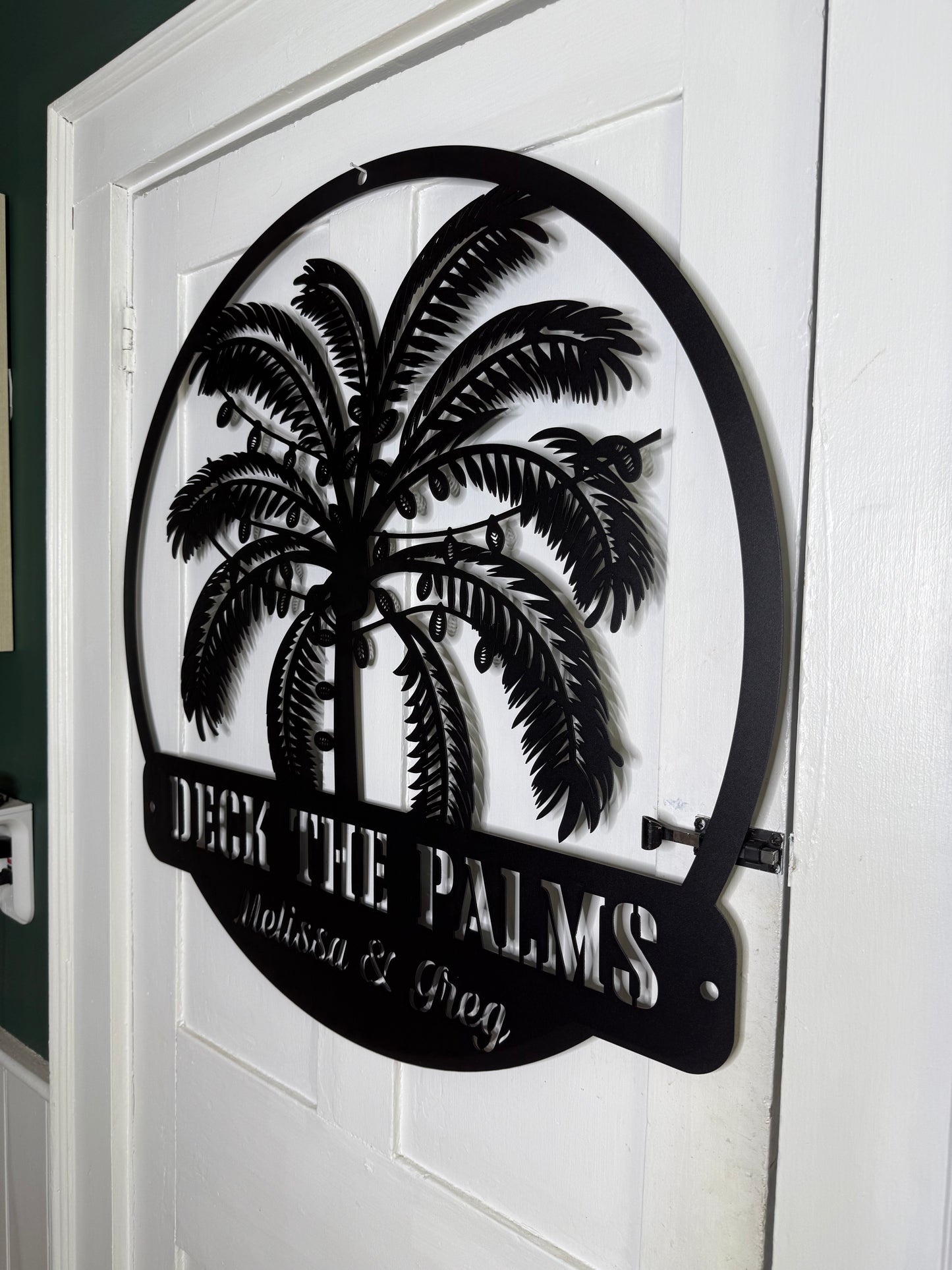 Deck The Palms Christmas Card Display