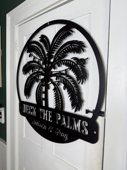 Deck The Palms Christmas Card Display