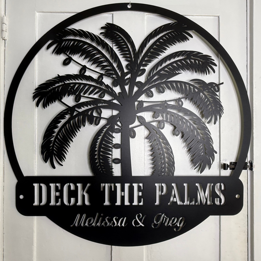 Deck The Palms Christmas Card Display