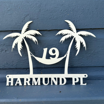 Island Hammock Custom Metal Address Sign
