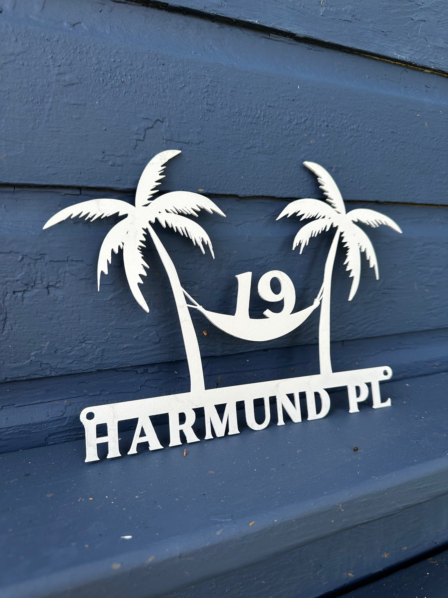 Island Hammock Custom Metal Address Sign