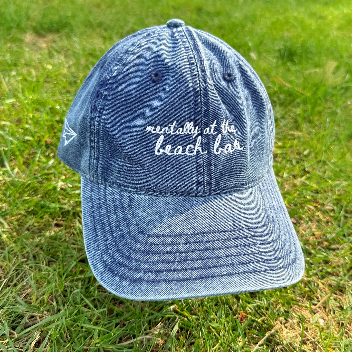 "Mentally at the Beach Bar" - Travel Hat for Breach Lovers- turned
