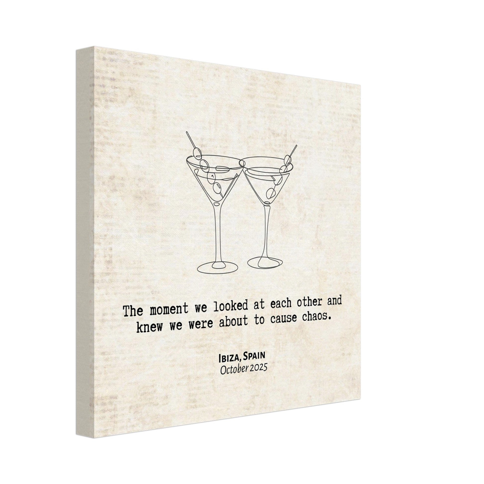 "About to Cause Chaos" - Personalized Travel Micro Memory Canvas - Out of Office Outfitters - 