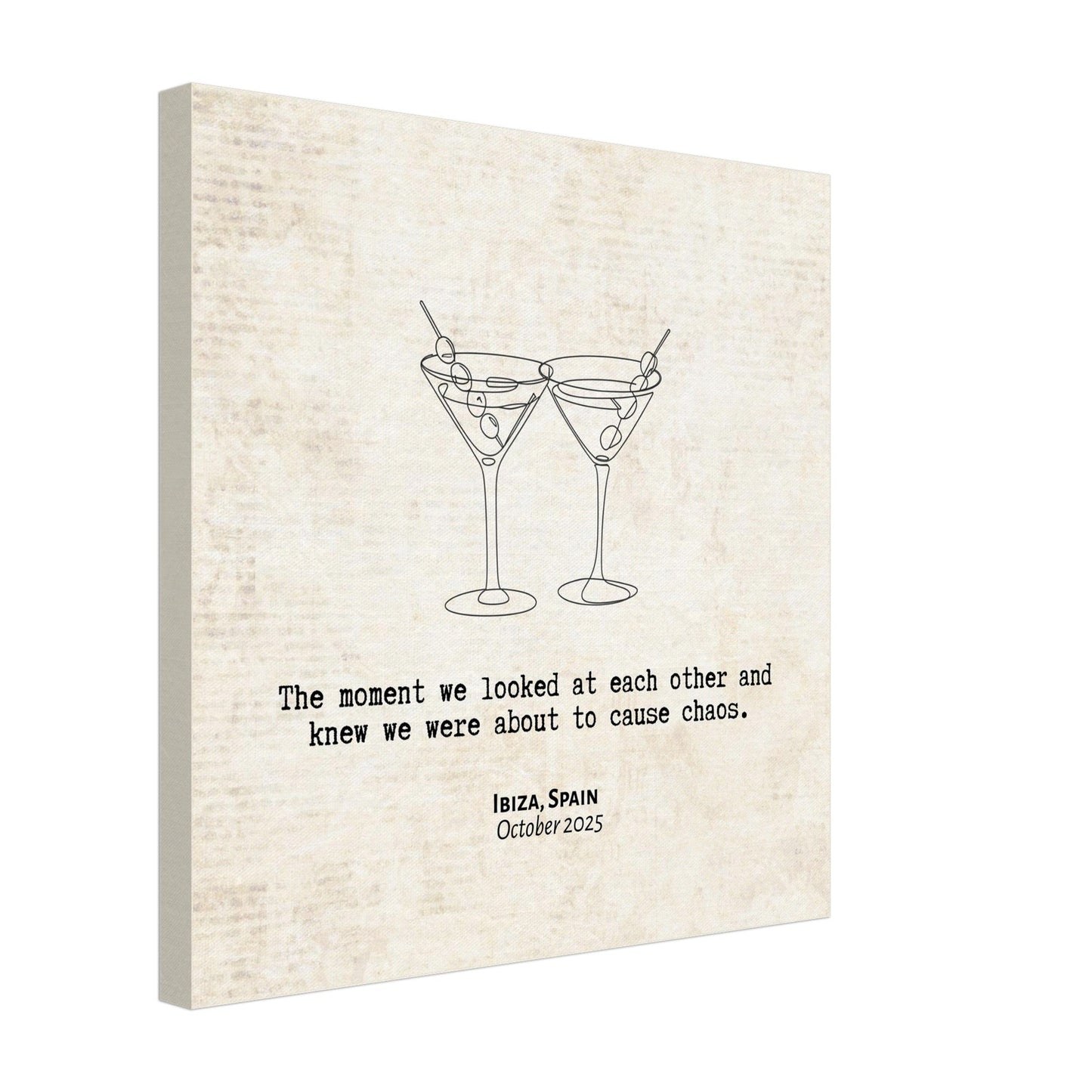 "About to Cause Chaos" - Personalized Travel Micro Memory Canvas - Out of Office Outfitters - 