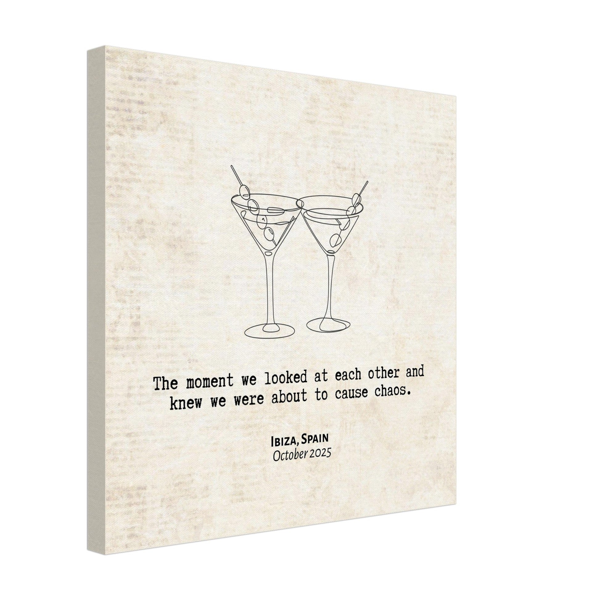 "About to Cause Chaos" - Personalized Travel Micro Memory Canvas - Out of Office Outfitters - 