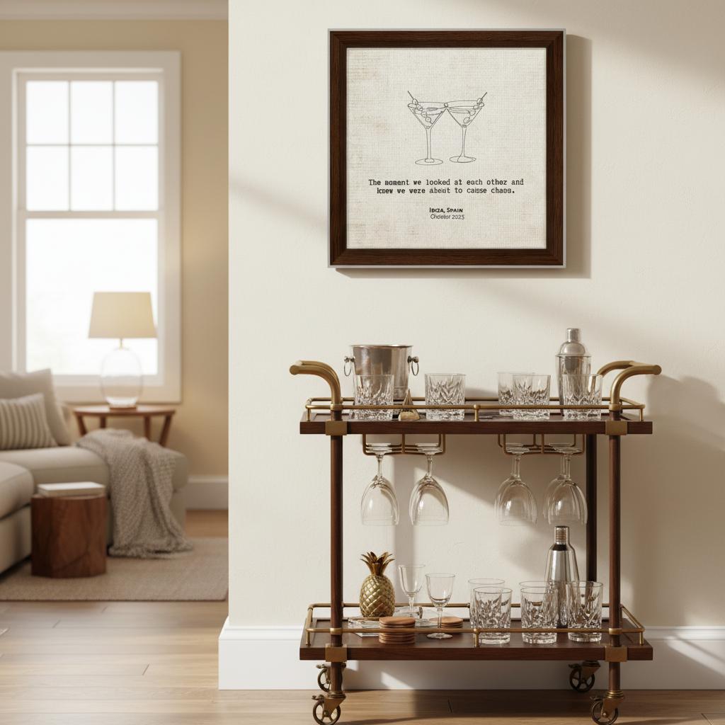 "About to Cause Chaos" - Personalized Travel Micro Memory Framed Canvas - Out of Office Outfitters - Print Material