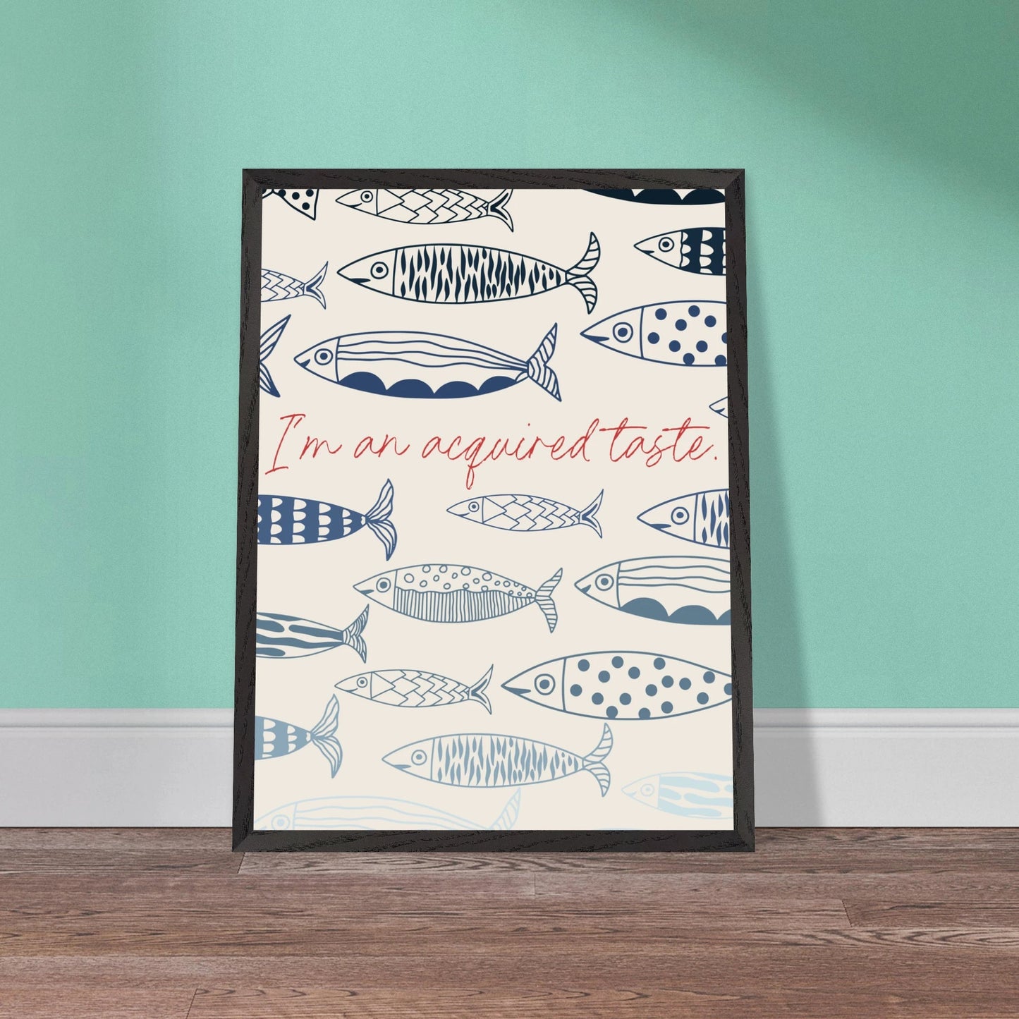 Acquired Taste Coastal Chic Sardines Wall Art - Out of Office Outfitters - Print Material