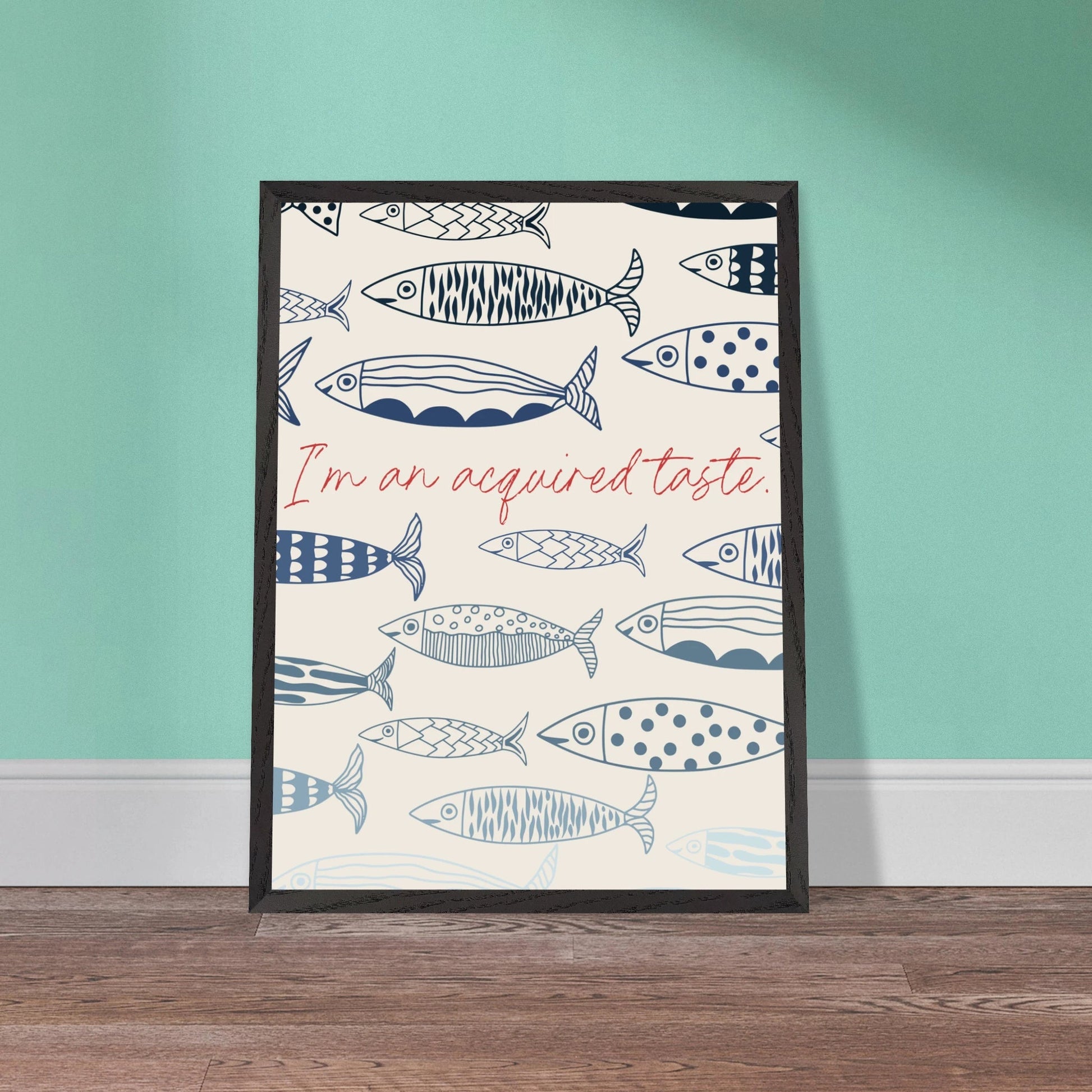 Acquired Taste Coastal Chic Sardines Wall Art - Out of Office Outfitters - Print Material