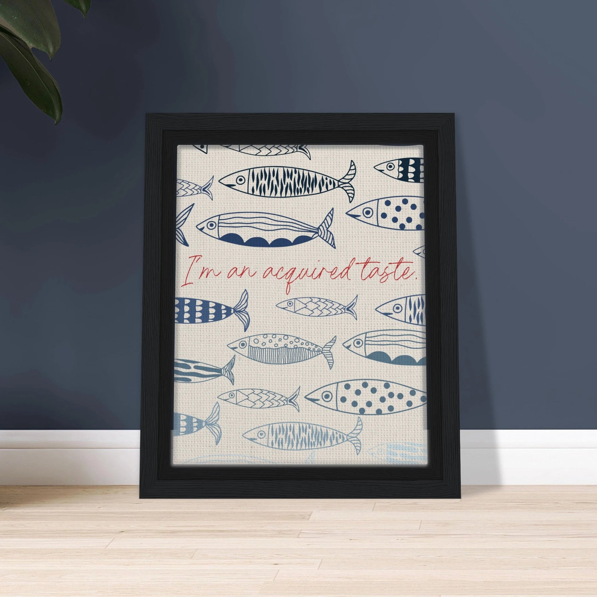 Acquired Taste Coastal Chic Sardines Wall Art - Out of Office Outfitters - Print Material