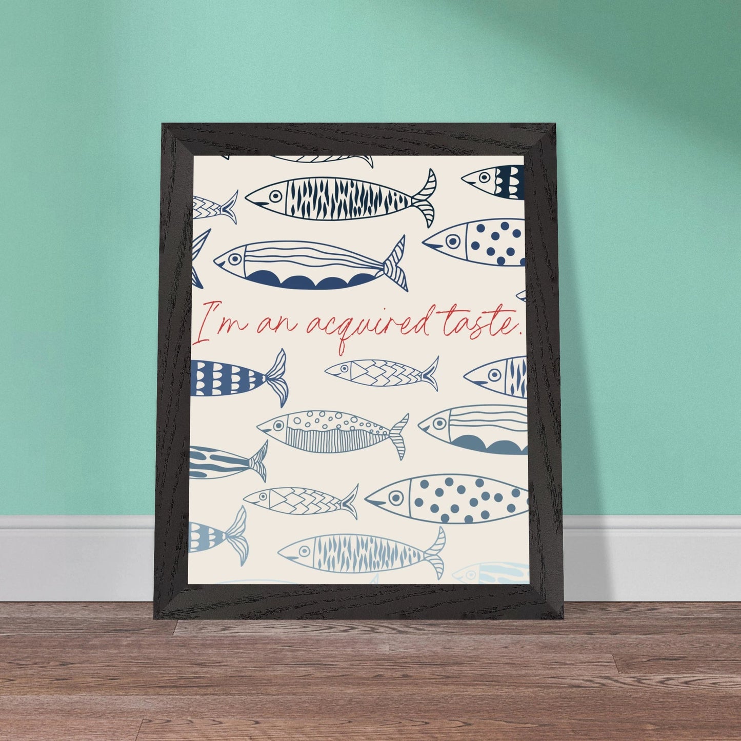 Acquired Taste Coastal Chic Sardines Wall Art - Out of Office Outfitters - Print Material