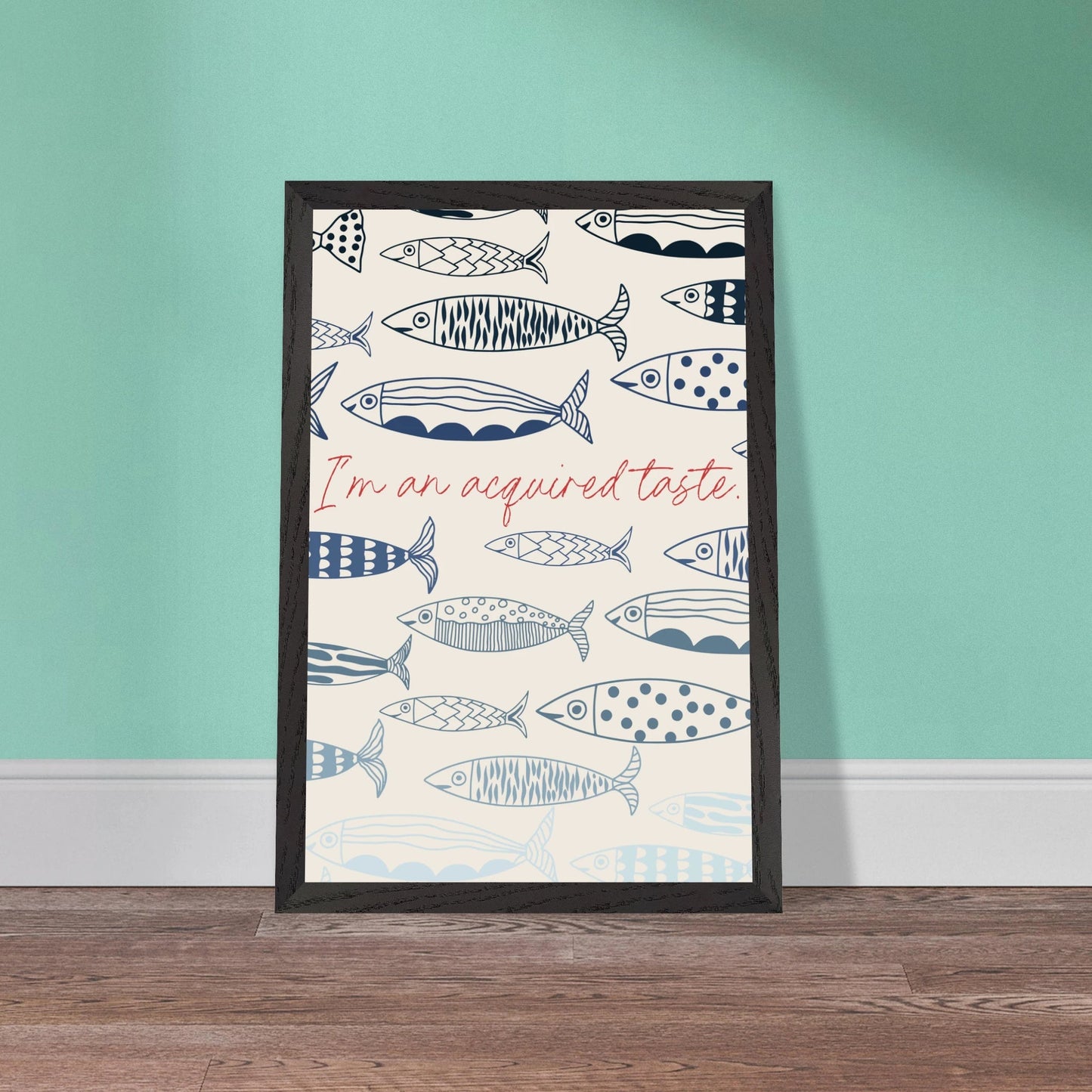 Acquired Taste Coastal Chic Sardines Wall Art - Out of Office Outfitters - Print Material
