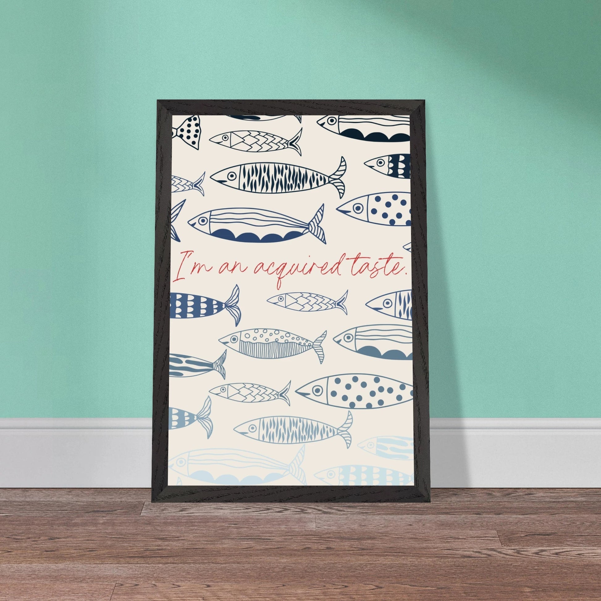 Acquired Taste Coastal Chic Sardines Wall Art - Out of Office Outfitters - Print Material
