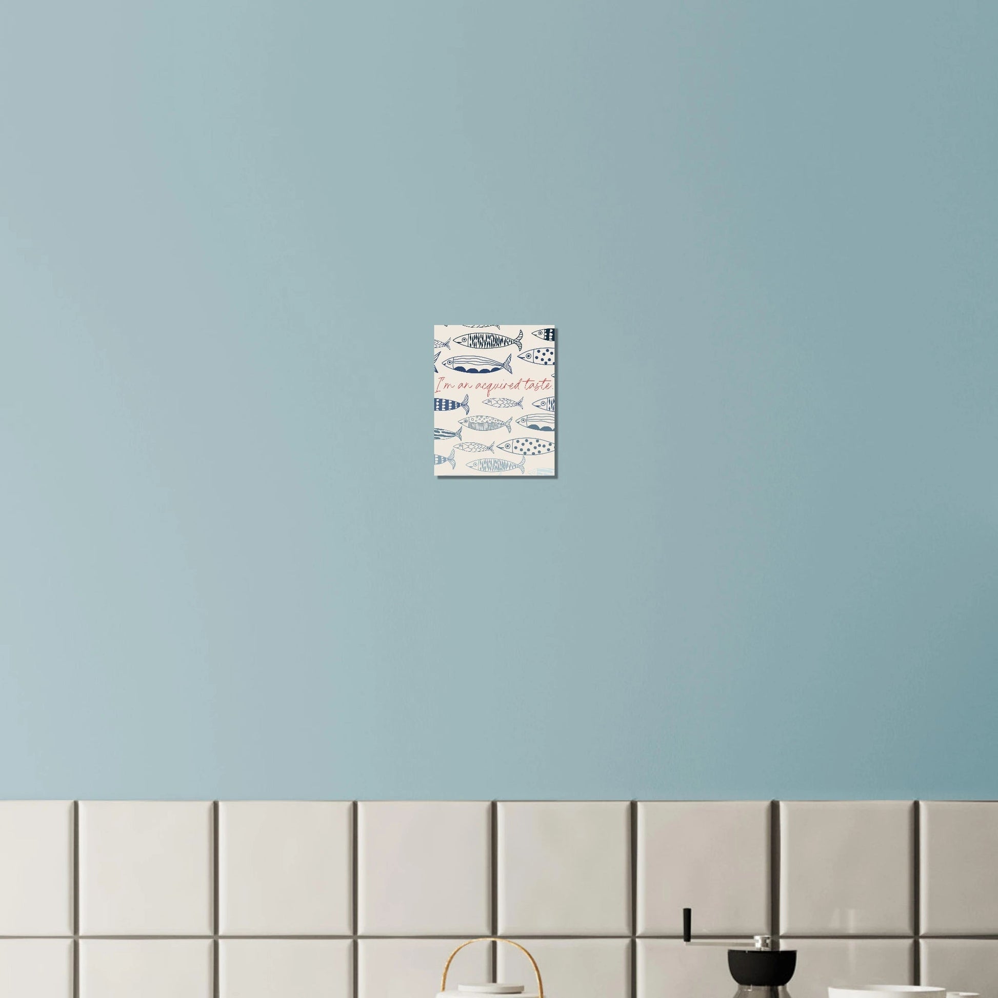 Acquired Taste Coastal Chic Sardines Wall Art - Out of Office Outfitters - Print Material