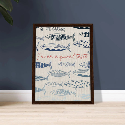 Acquired Taste Coastal Chic Sardines Wall Art - Out of Office Outfitters - Print Material