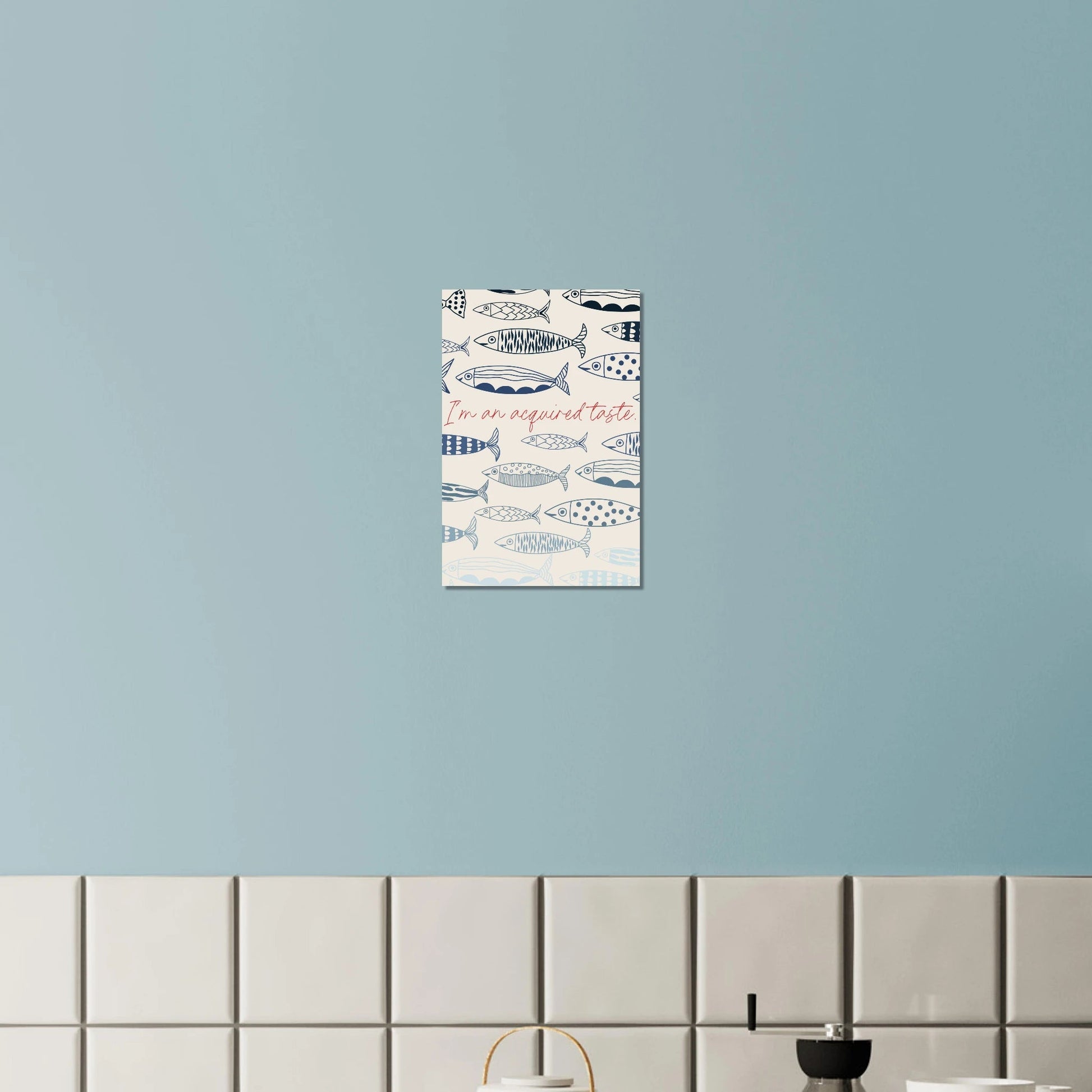 Acquired Taste Coastal Chic Sardines Wall Art - Out of Office Outfitters - Print Material