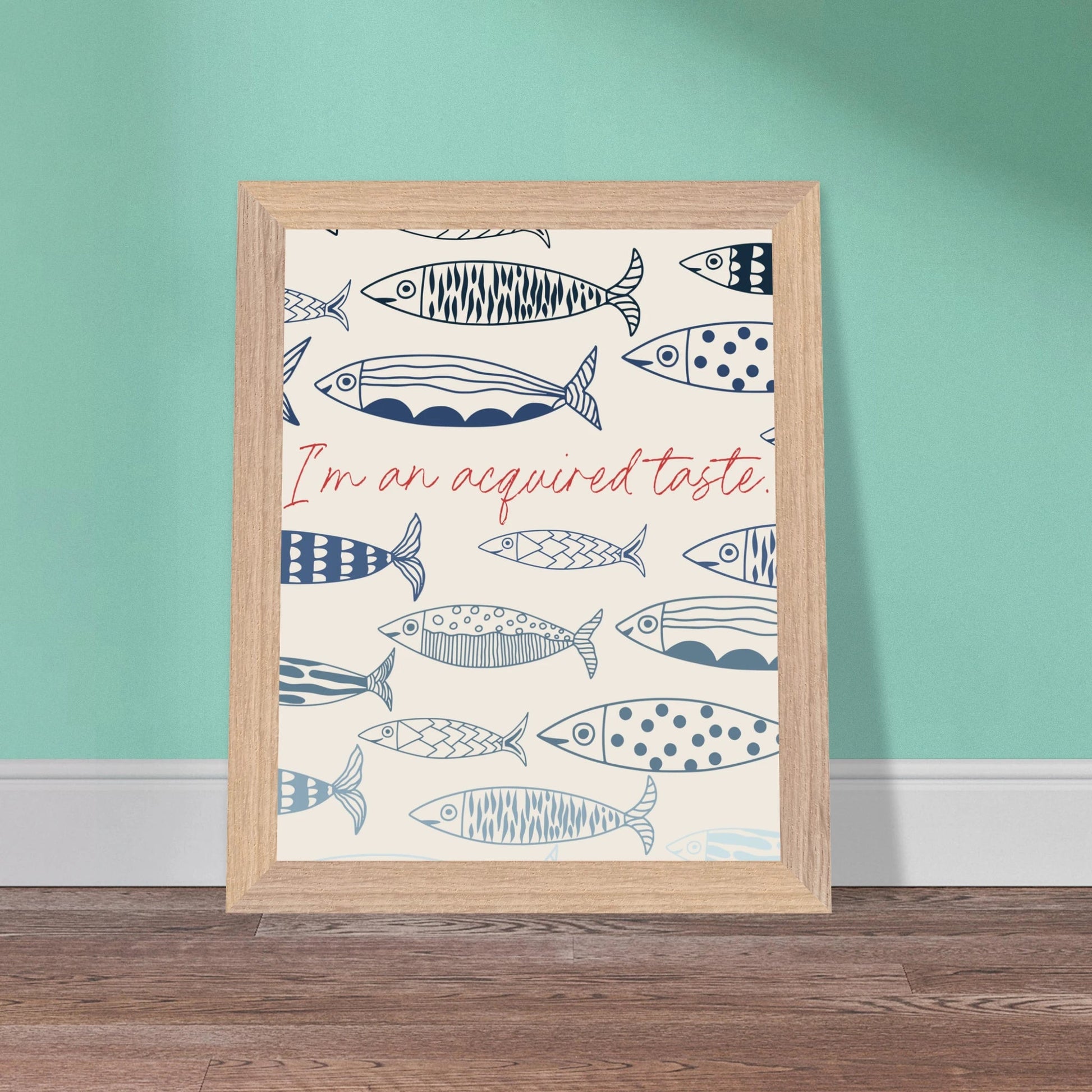 Acquired Taste Coastal Chic Sardines Wall Art - Out of Office Outfitters - Print Material