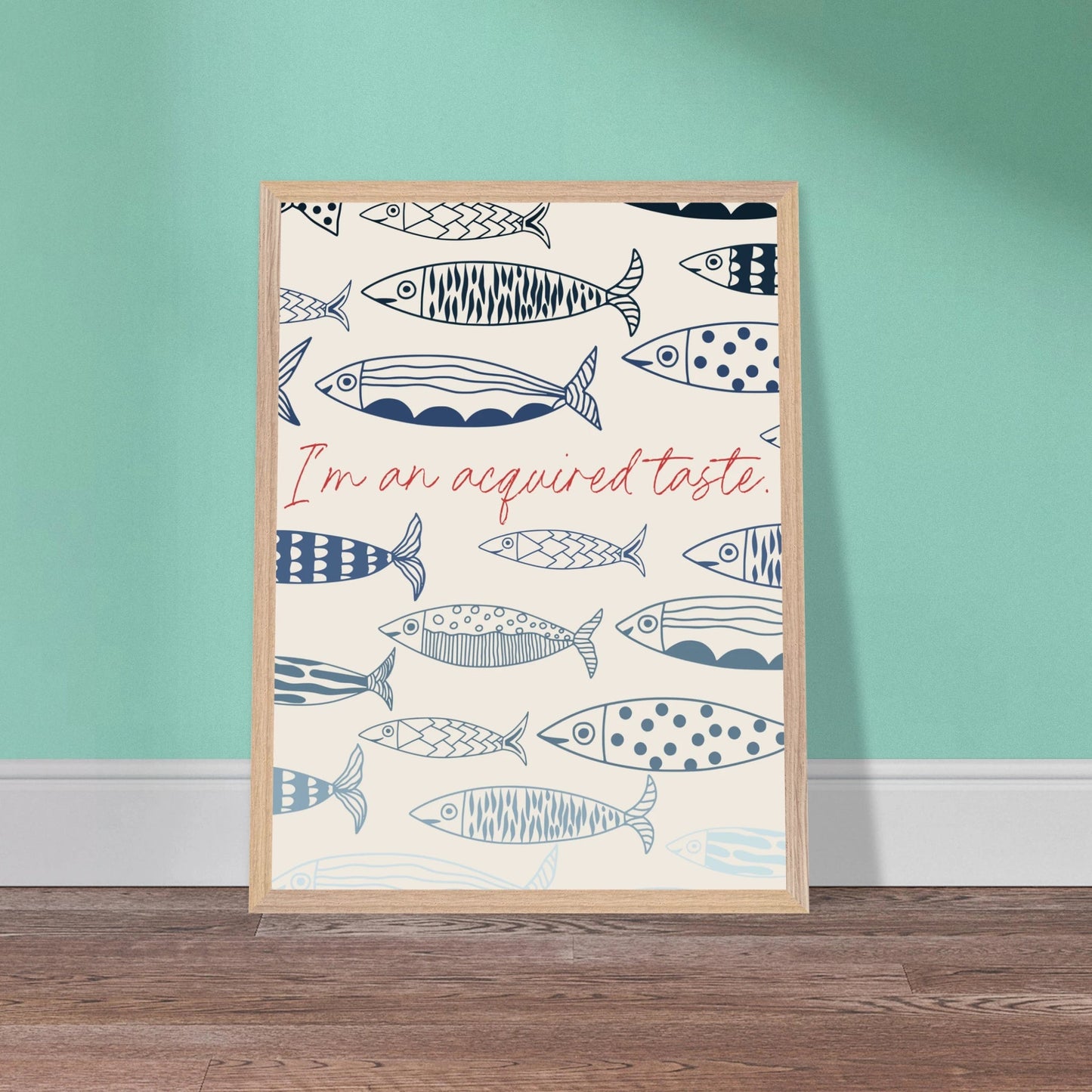 Acquired Taste Coastal Chic Sardines Wall Art - Out of Office Outfitters - Print Material