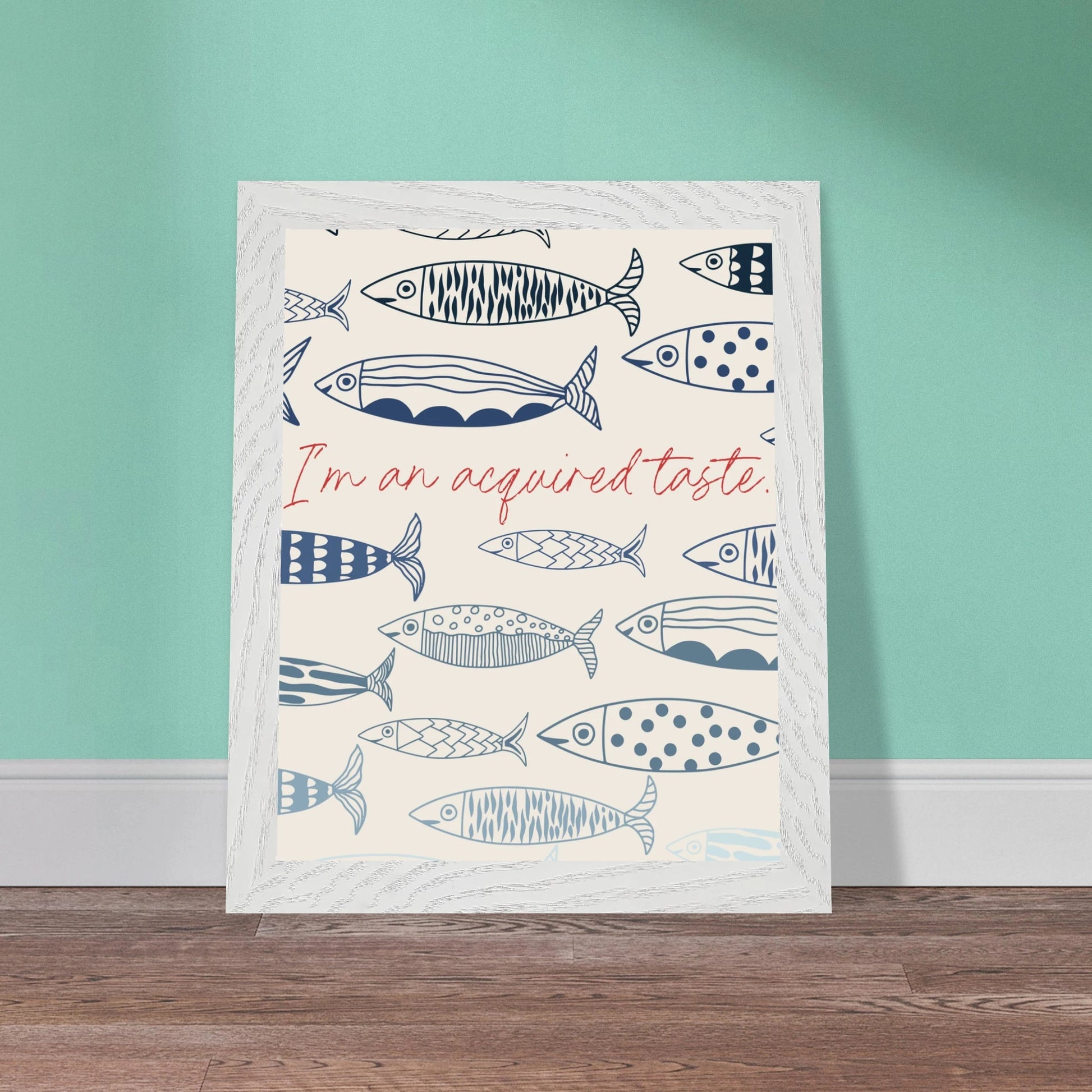 Acquired Taste Coastal Chic Sardines Wall Art - Out of Office Outfitters - Print Material