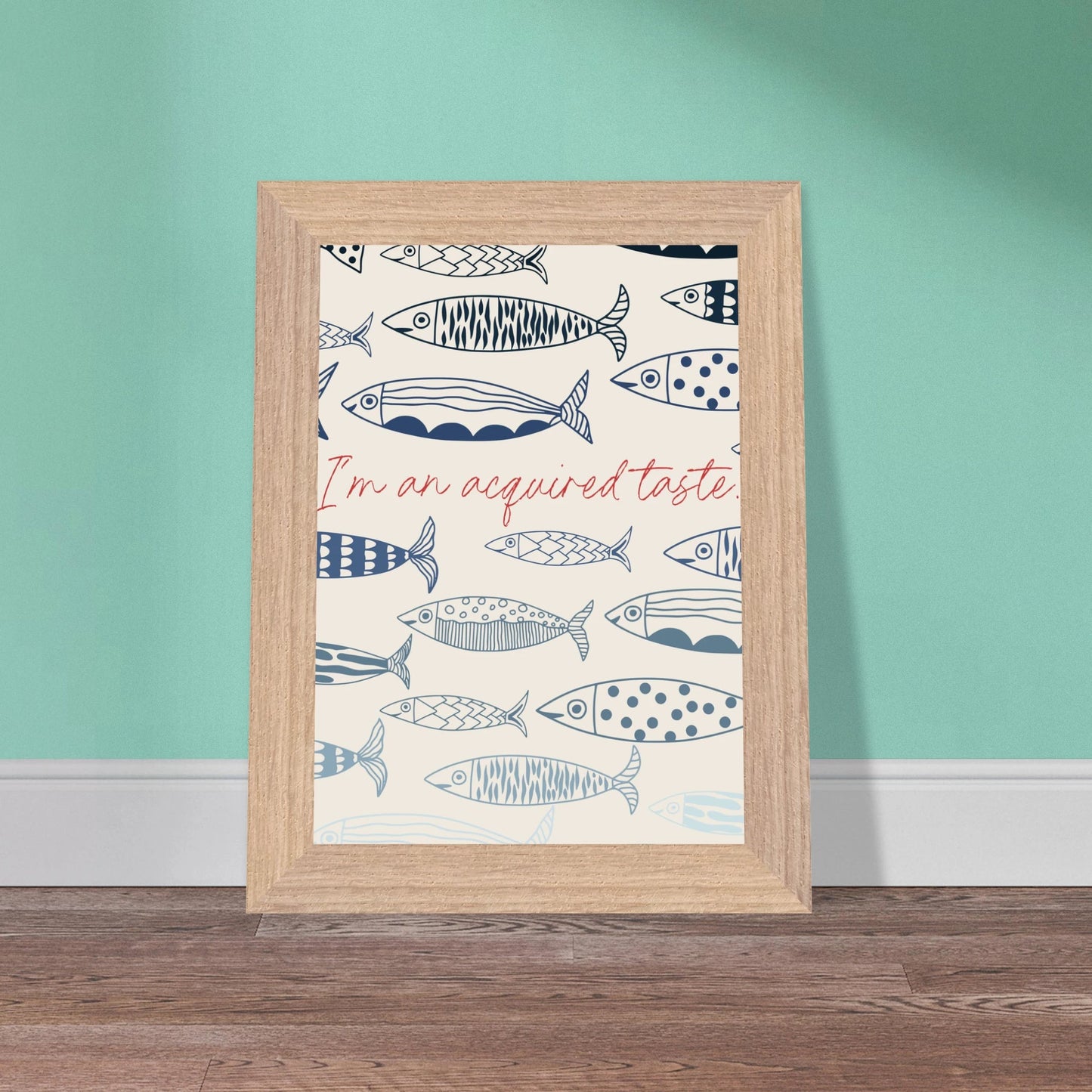 Acquired Taste Coastal Chic Sardines Wall Art - Out of Office Outfitters - Print Material