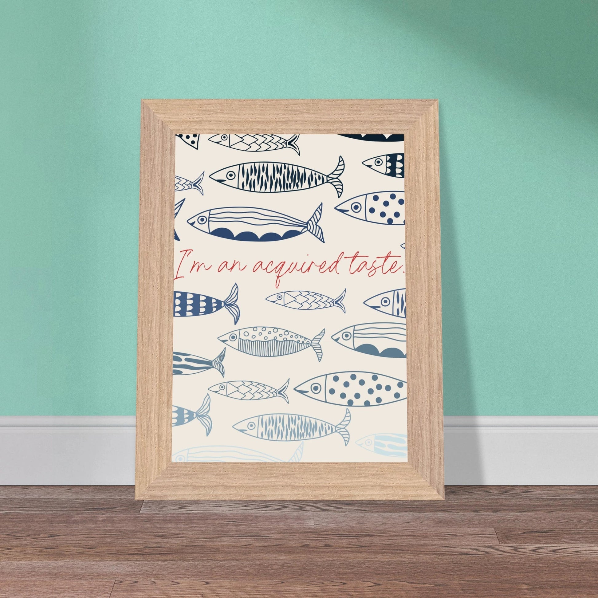 Acquired Taste Coastal Chic Sardines Wall Art - Out of Office Outfitters - Print Material