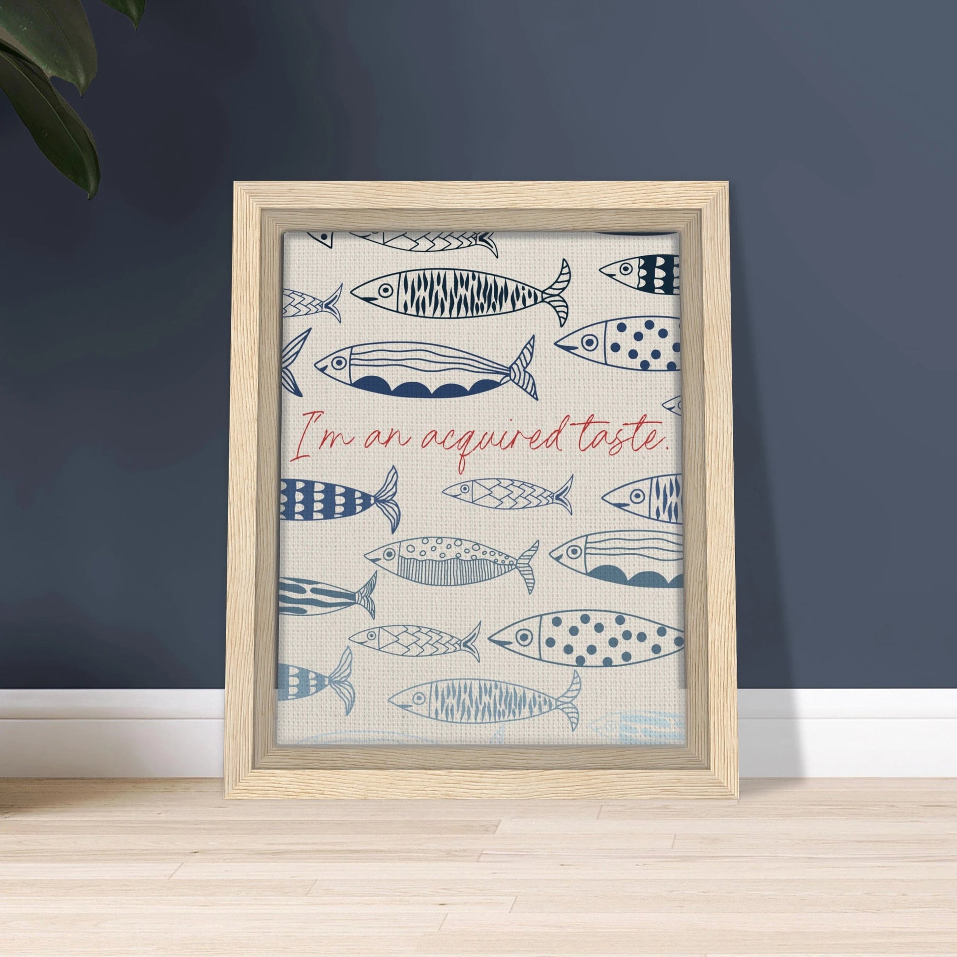 Acquired Taste Coastal Chic Sardines Wall Art - Out of Office Outfitters - Print Material