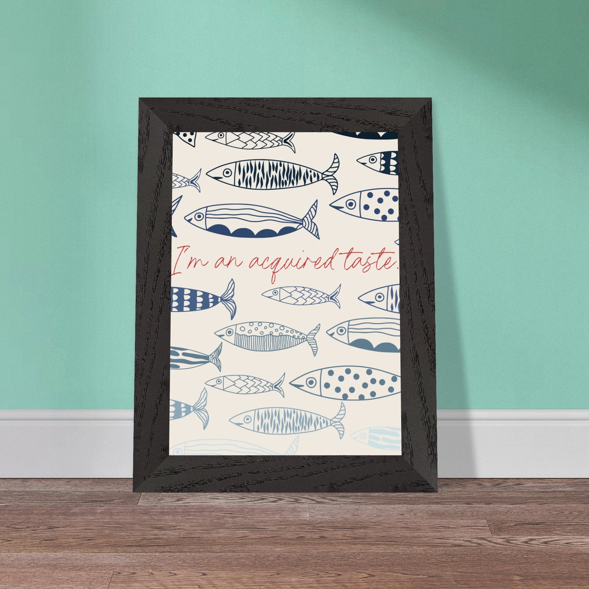 Acquired Taste Coastal Chic Sardines Wall Art - Out of Office Outfitters - Print Material