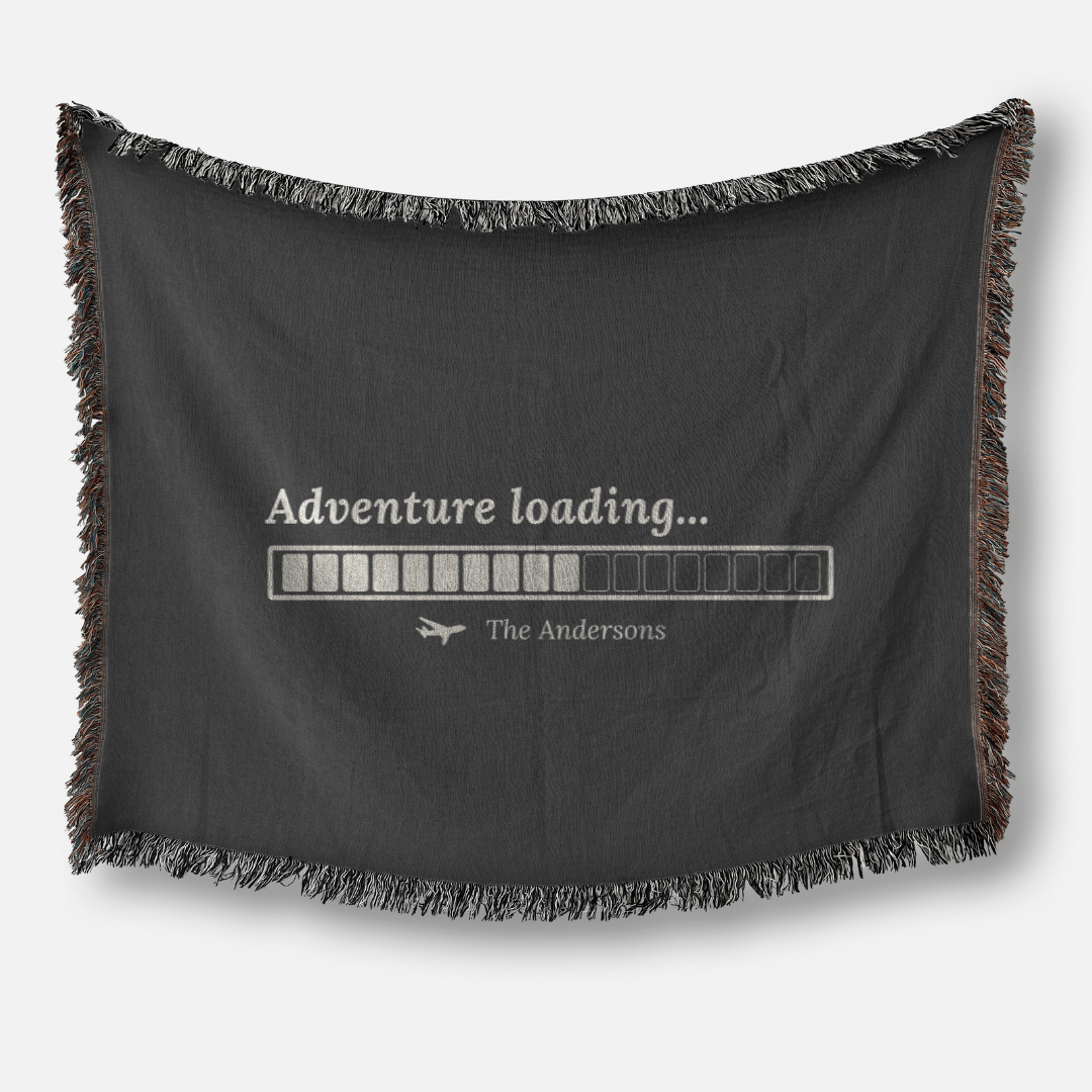 Adventure Loading... Blanket - Woven Keepsake Travel Memory Throw - Out of Office Outfitters - Home Decor