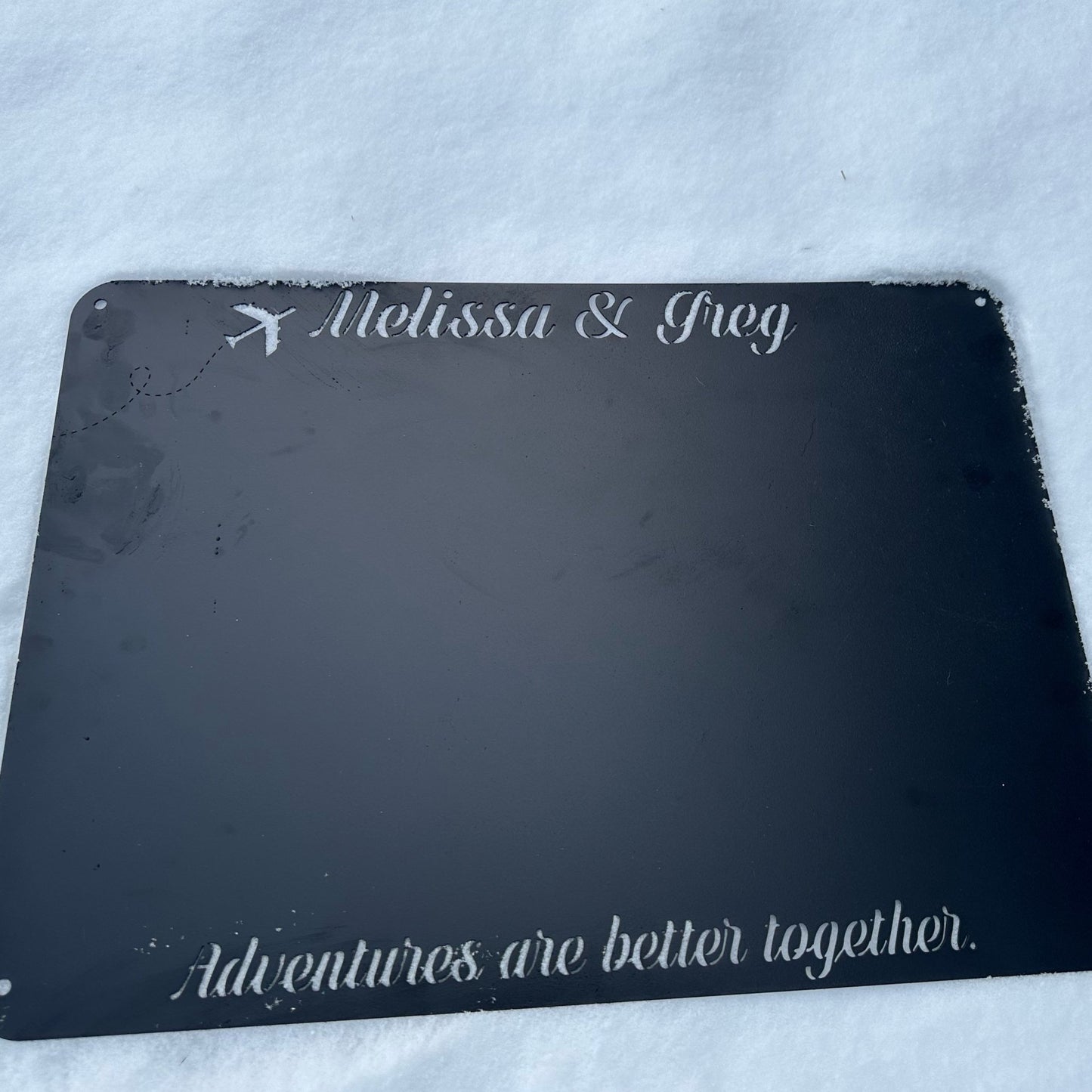 Adventures are Better Together Travel Magnet Display Board - Out of Office Outfitters - Die - Cut Sign