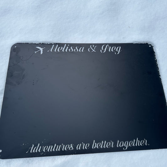 Adventures are Better Together Travel Magnet Display Board - Out of Office Outfitters - Die - Cut Sign