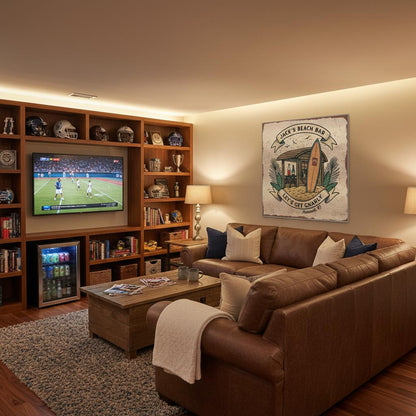 Beach Shack Brushed Aluminum Bar Sign - Out of Office Outfitters - Print Material