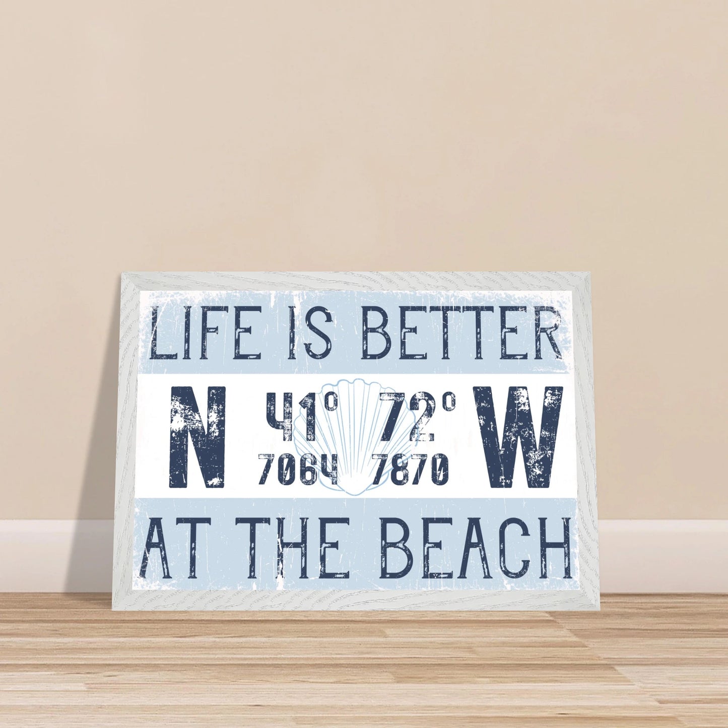 Better at the Beach Custom Coordinates Canvas Wall Art - Out of Office Outfitters - Print Material