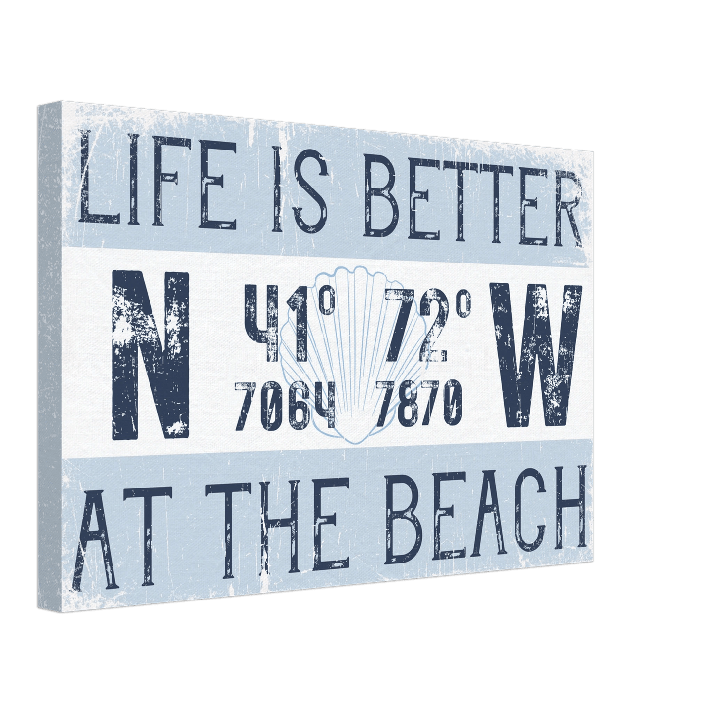 Better at the Beach Custom Coordinates Canvas Wall Art - Out of Office Outfitters - Print Material