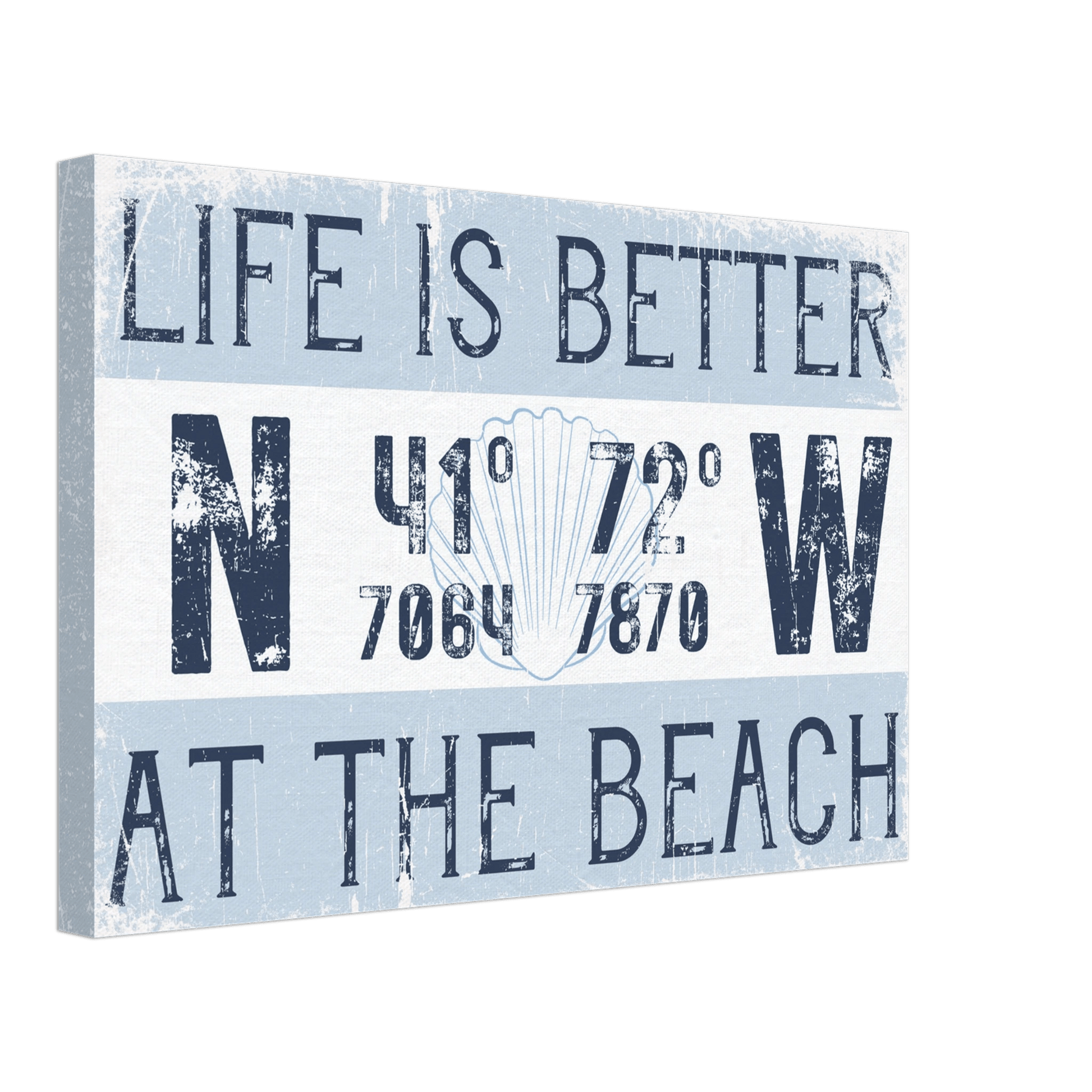 Better at the Beach Custom Coordinates Canvas Wall Art - Out of Office Outfitters - Print Material