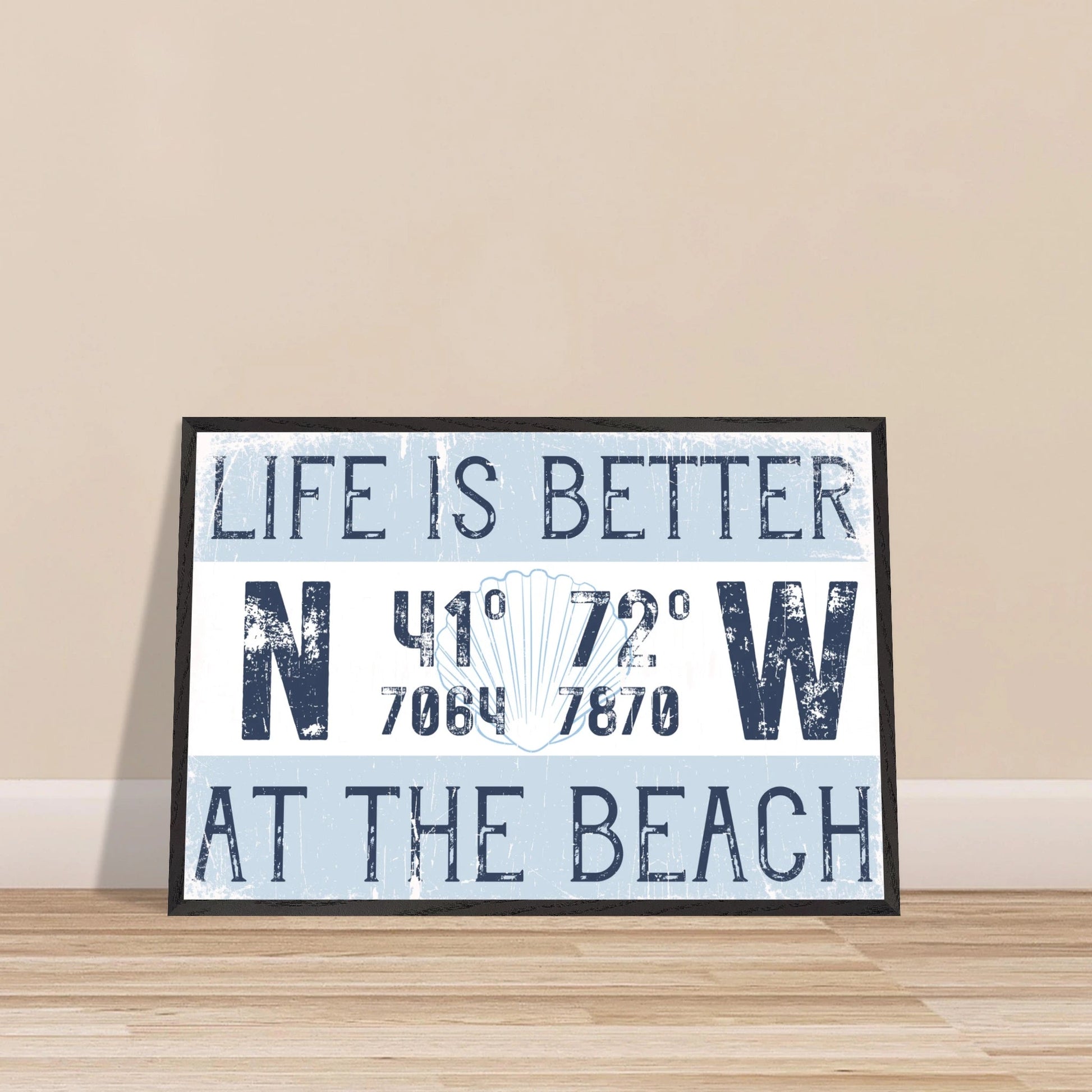 Better at the Beach Custom Coordinates Canvas Wall Art - Out of Office Outfitters - Print Material
