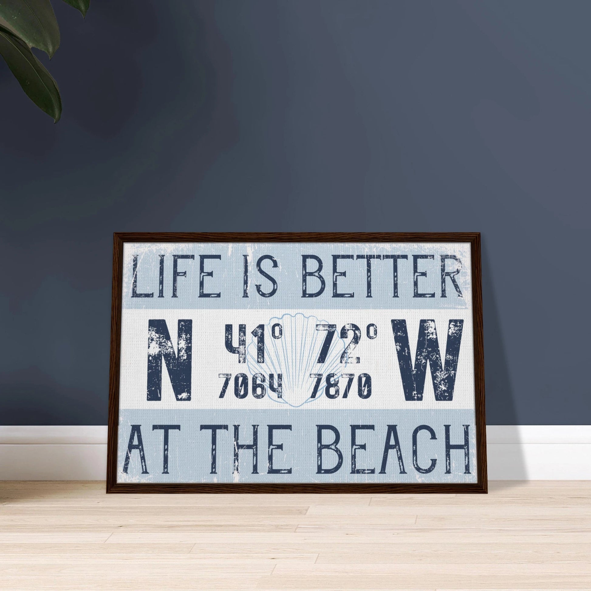Better at the Beach Custom Coordinates Canvas Wall Art - Out of Office Outfitters - Print Material