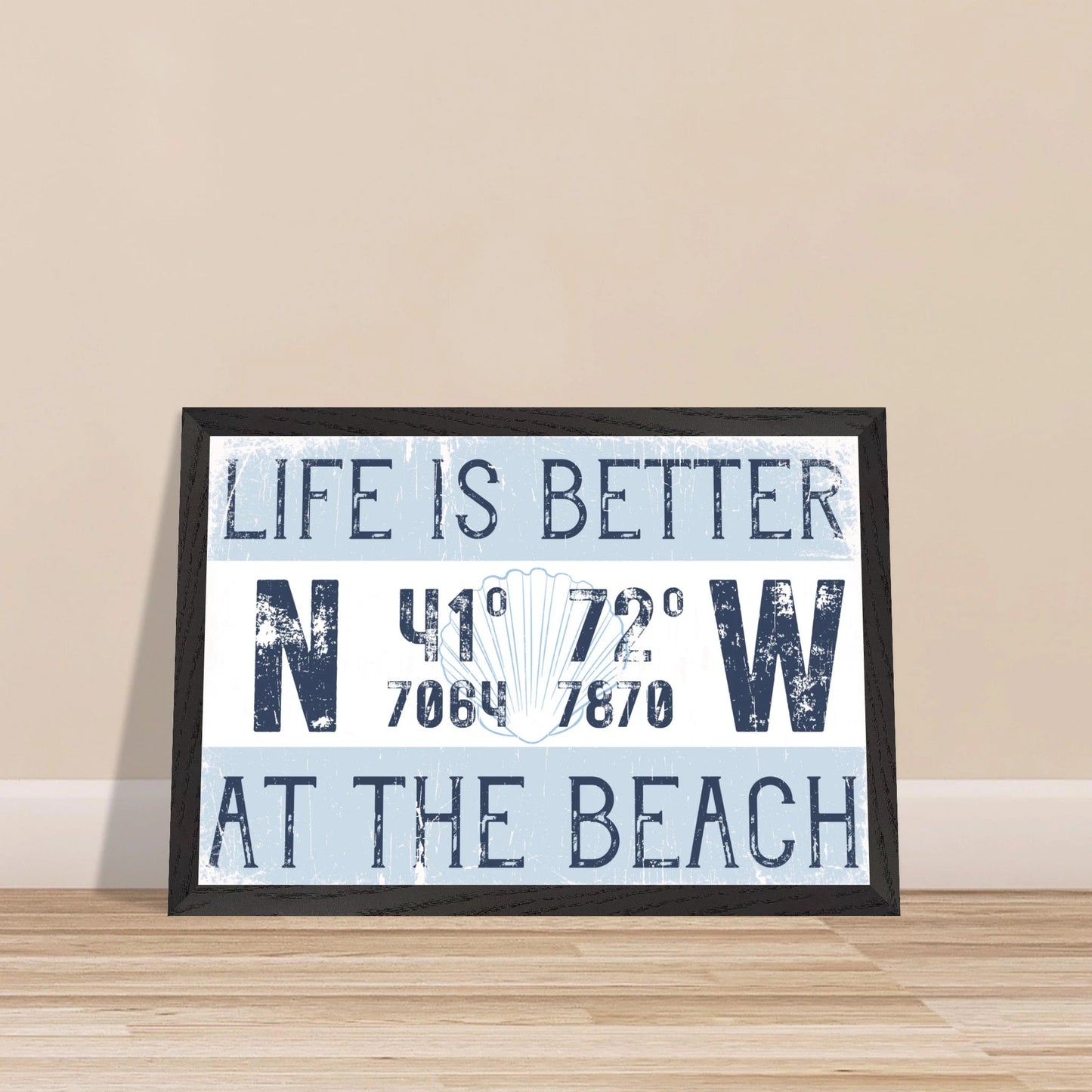 Better at the Beach Custom Coordinates Canvas Wall Art - Out of Office Outfitters - Print Material