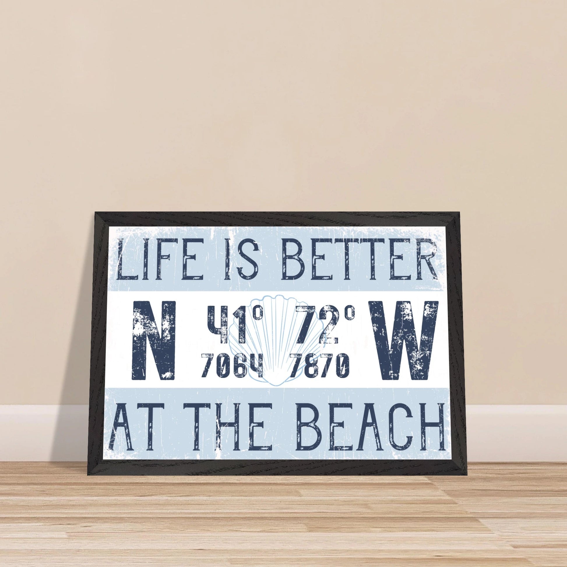 Better at the Beach Custom Coordinates Canvas Wall Art - Out of Office Outfitters - Print Material
