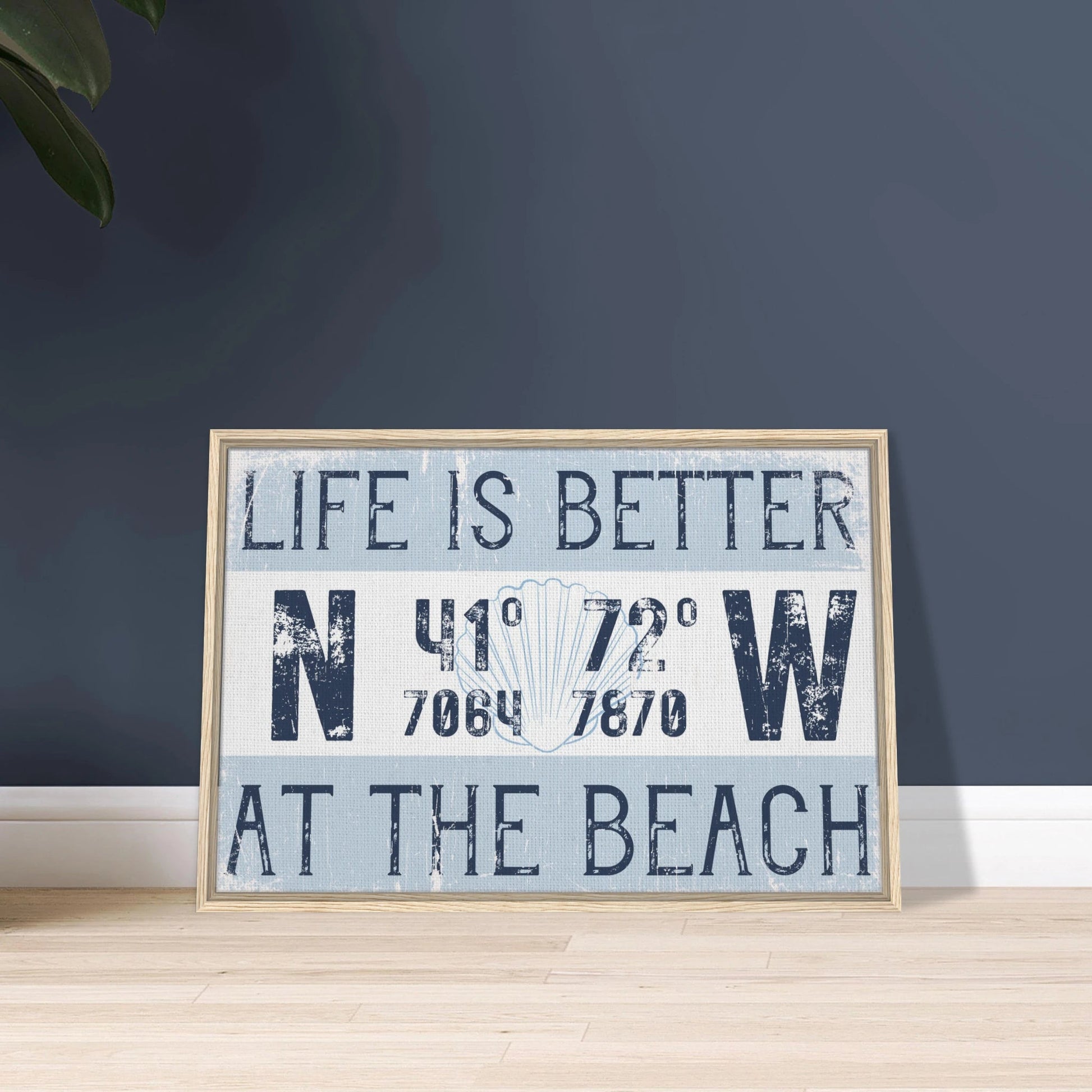Better at the Beach Custom Coordinates Canvas Wall Art - Out of Office Outfitters - Print Material