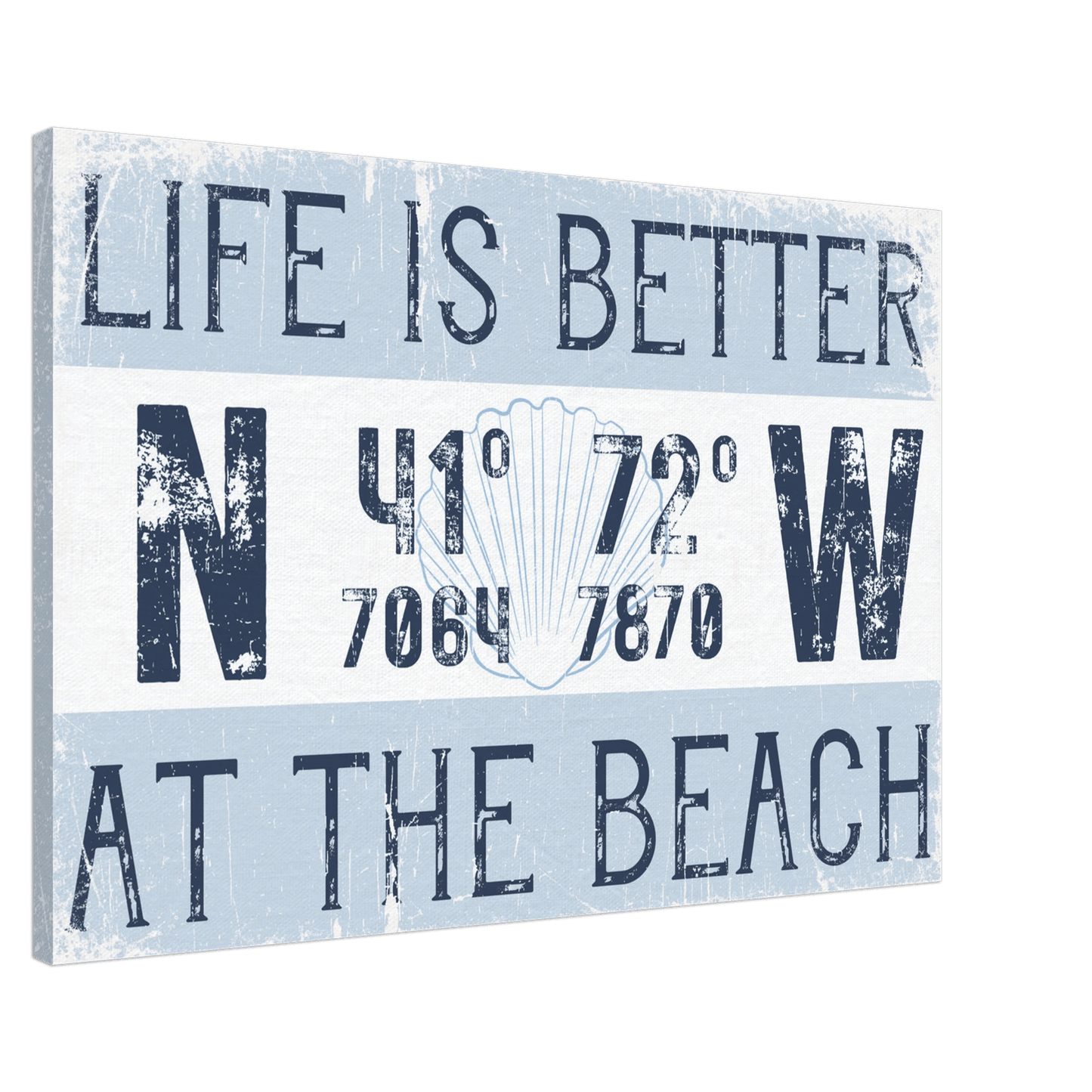 Better at the Beach Custom Coordinates Canvas Wall Art - Out of Office Outfitters - Print Material