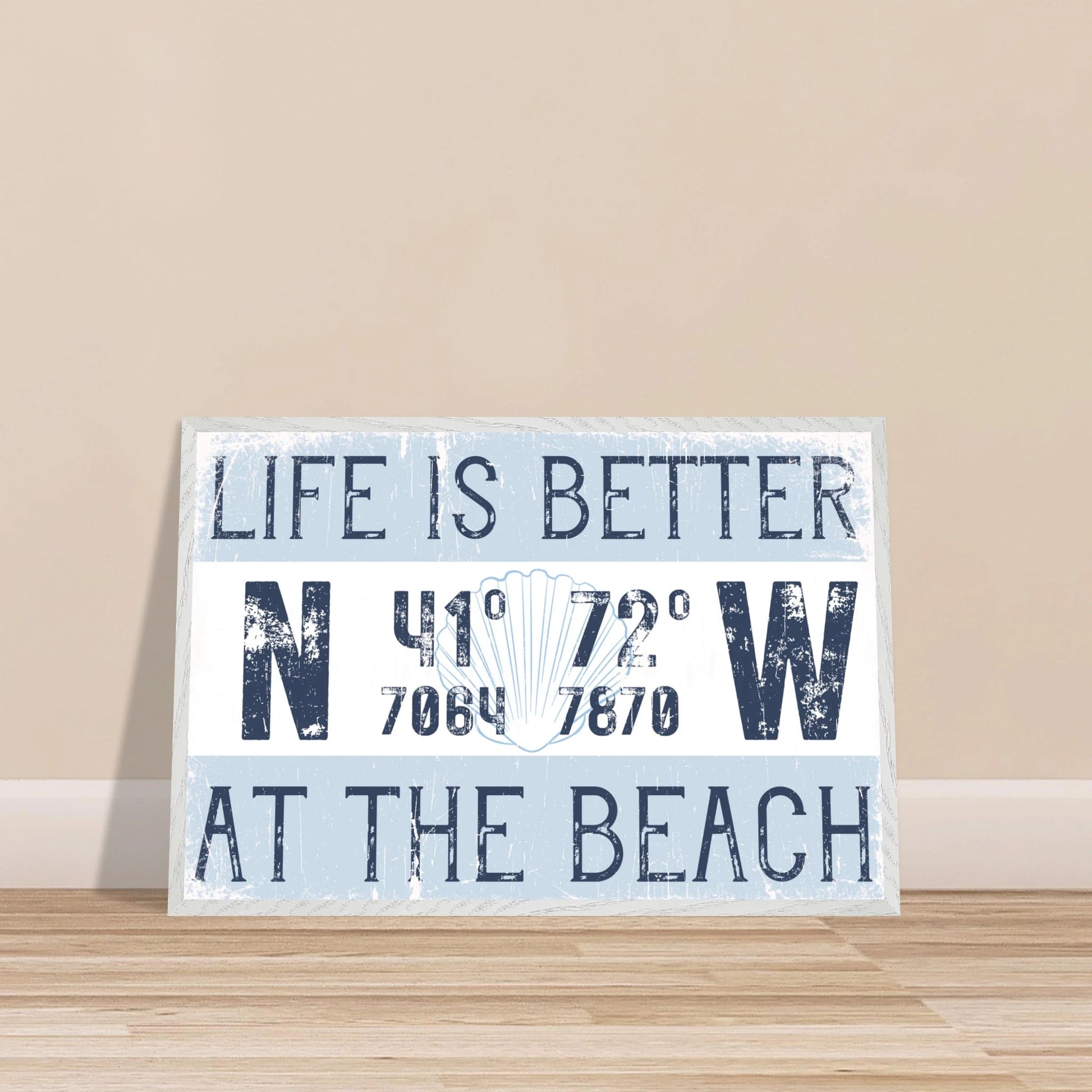 Better at the Beach Custom Coordinates Canvas Wall Art - Out of Office Outfitters - Print Material