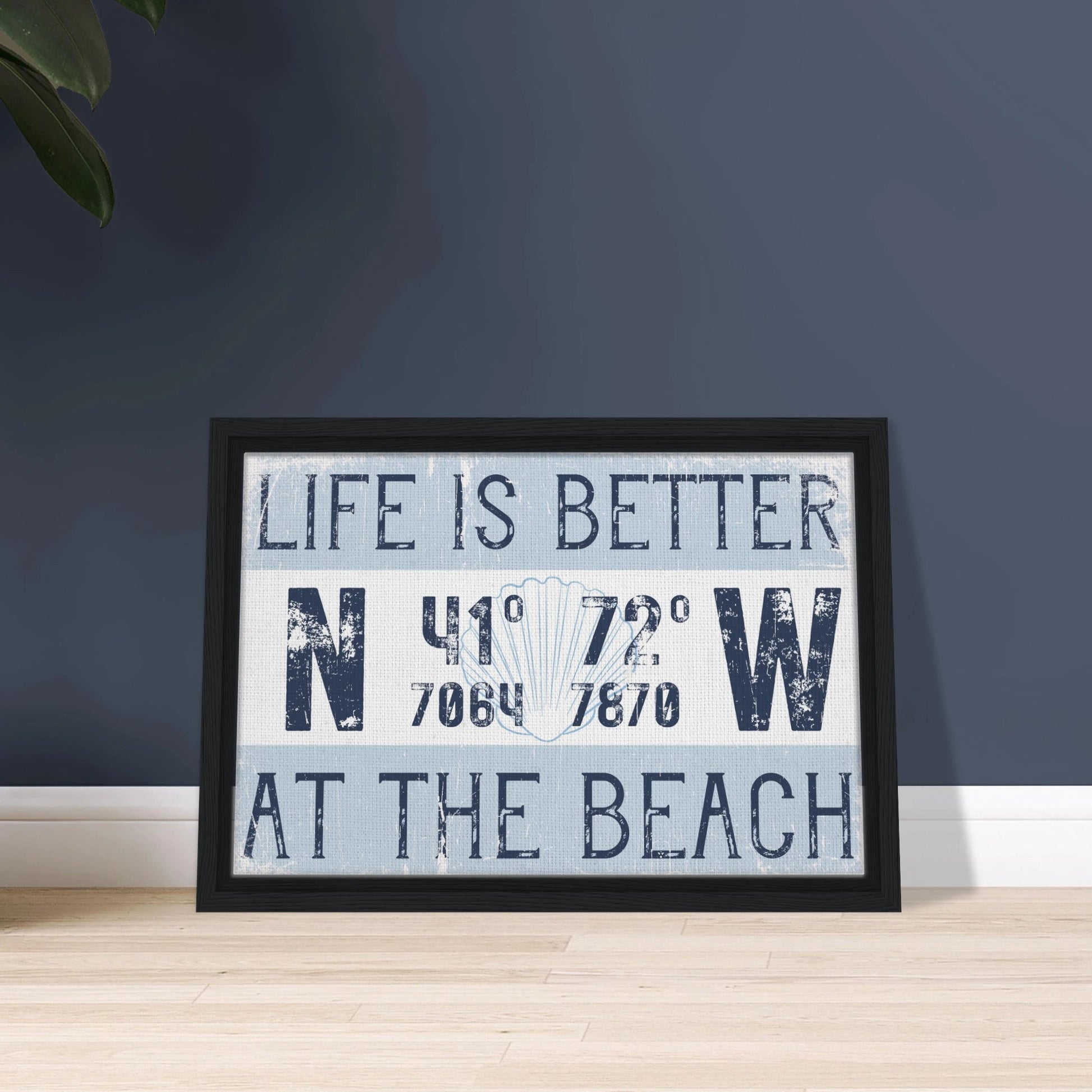 Better at the Beach Custom Coordinates Canvas Wall Art - Out of Office Outfitters - Print Material